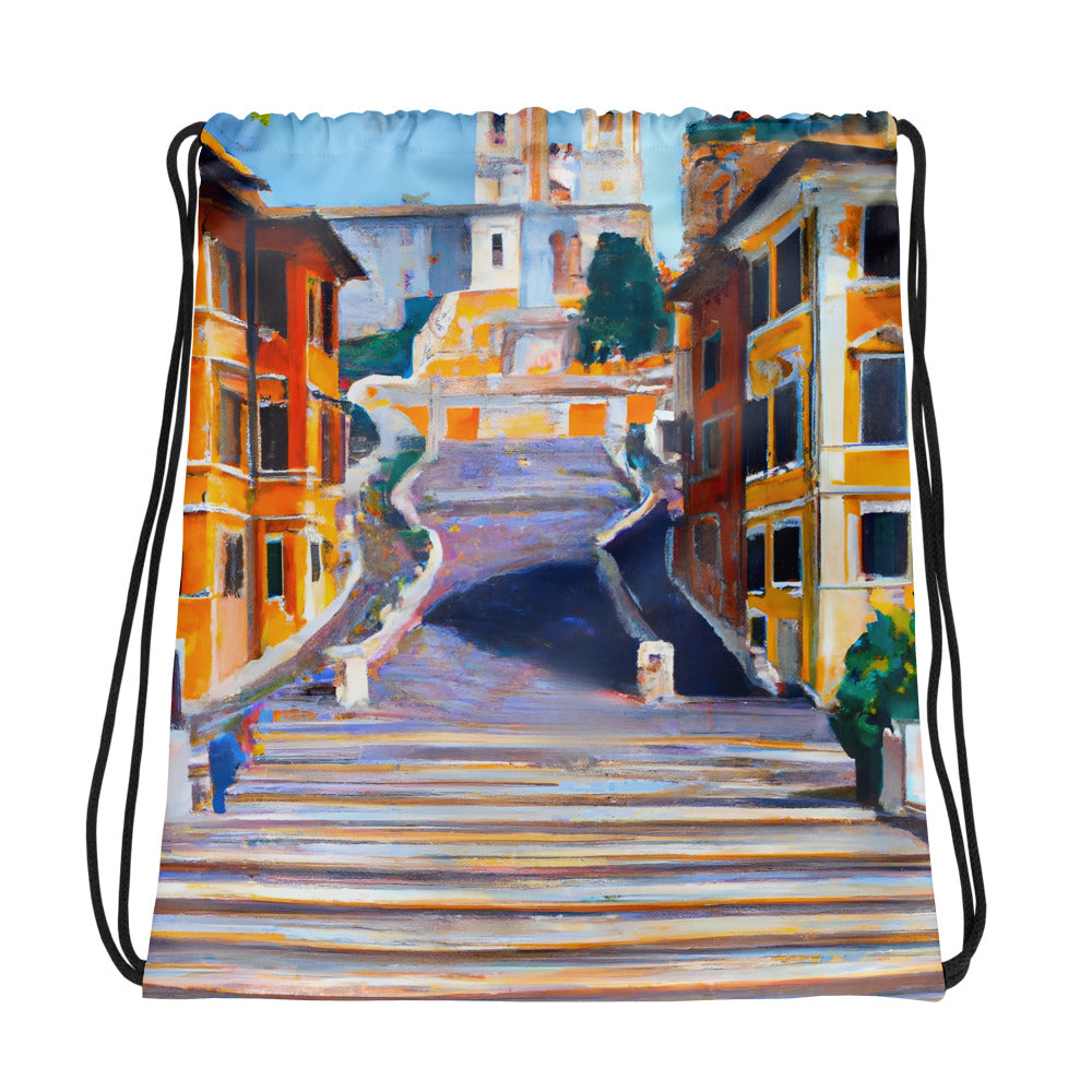 Drawstring Bag - Spanish Steps Rome
