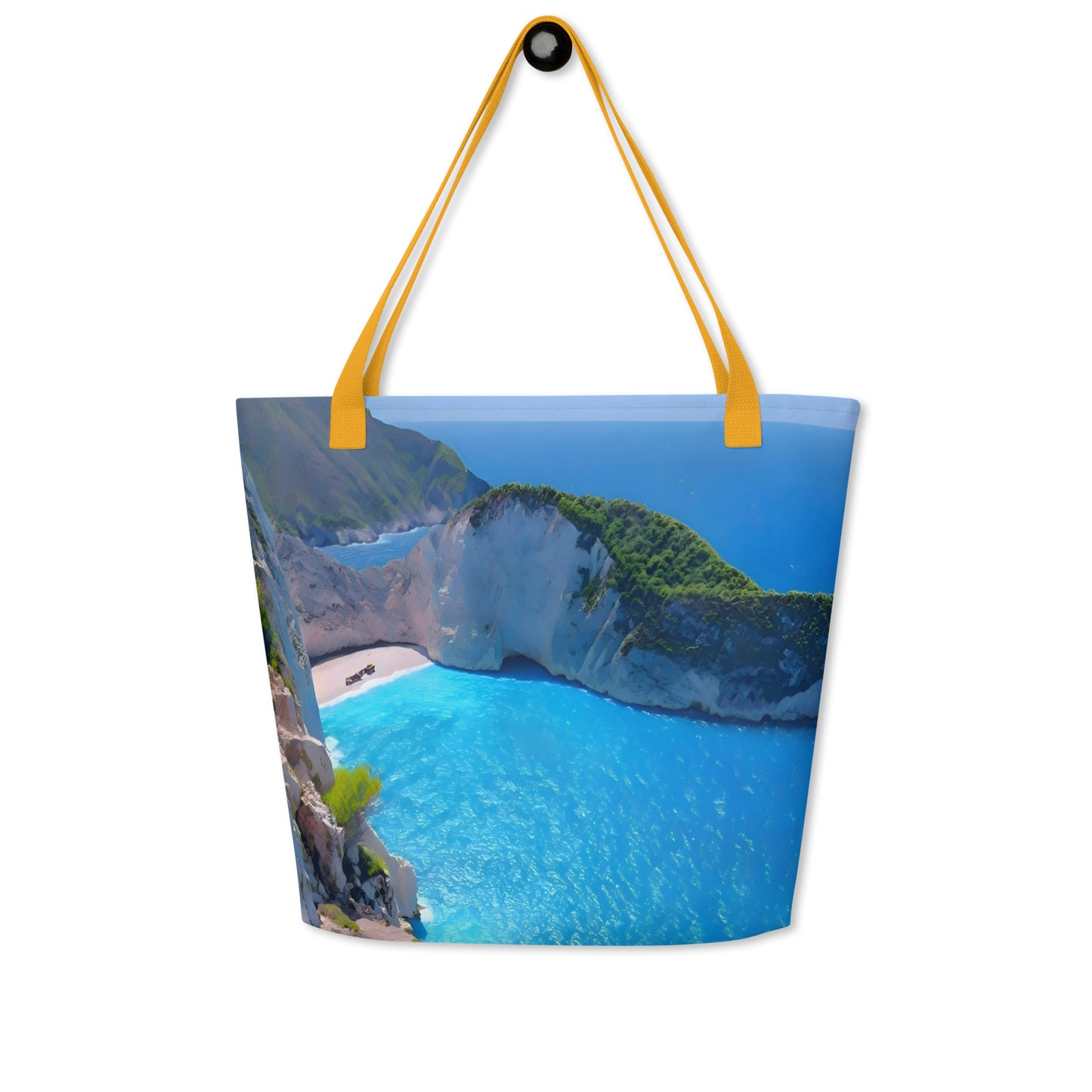 Extra Large Tote Bag With Pocket - Navagio Beach, Zakynthos (Zante), Greece
