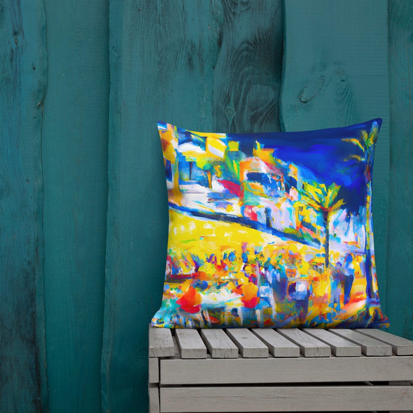 Premium Cushion - Holiday Coastal Bars Multi 4