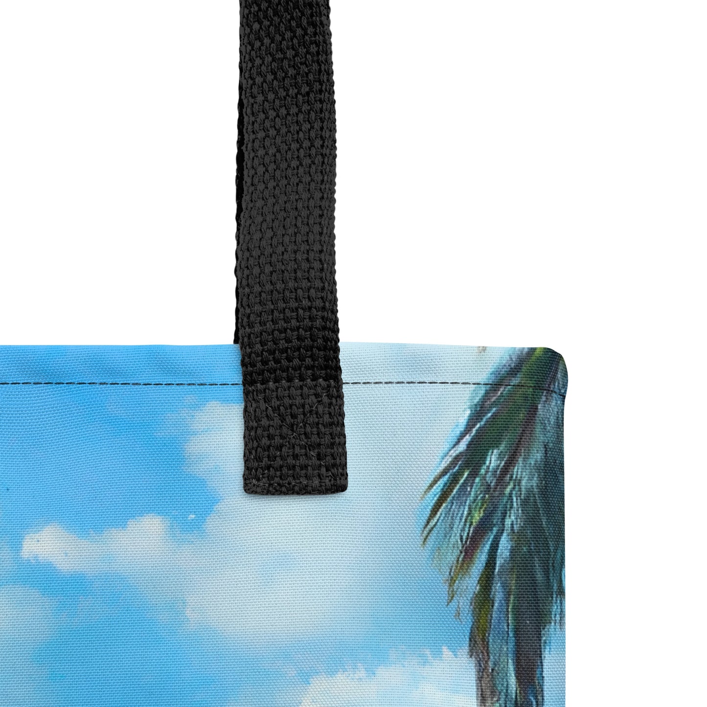Tote Bag - Tropical Beach With Palm Trees
