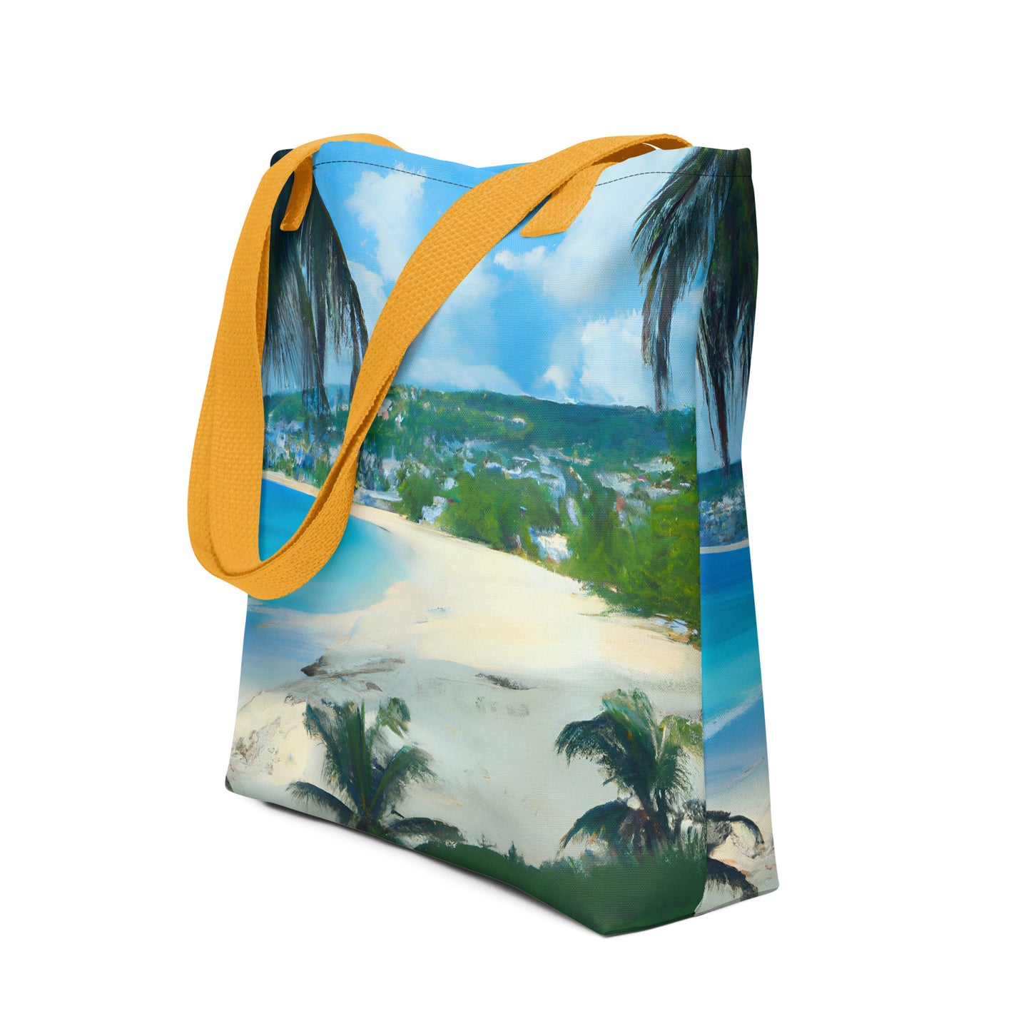 Tote Bag - Tropical Beach With Palm Trees
