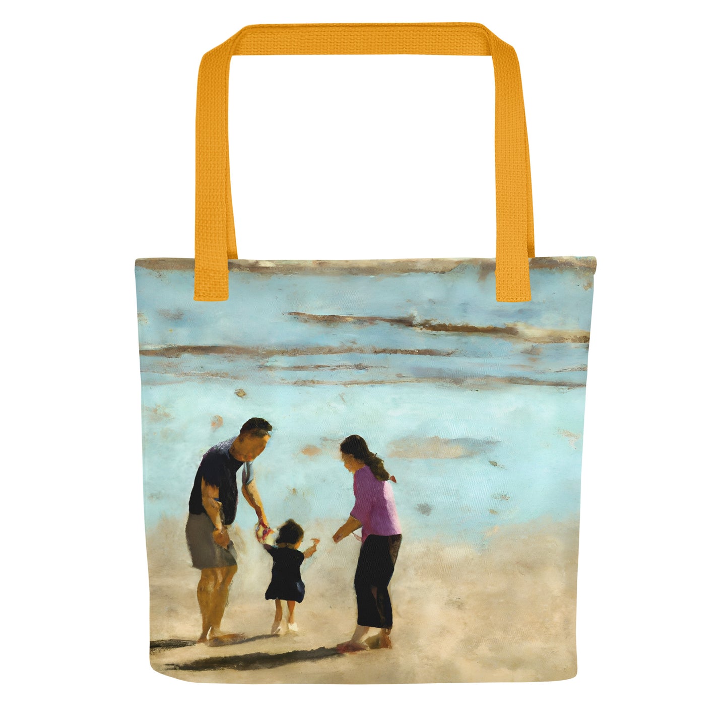 Tote Bag - Parents And Child On Beach