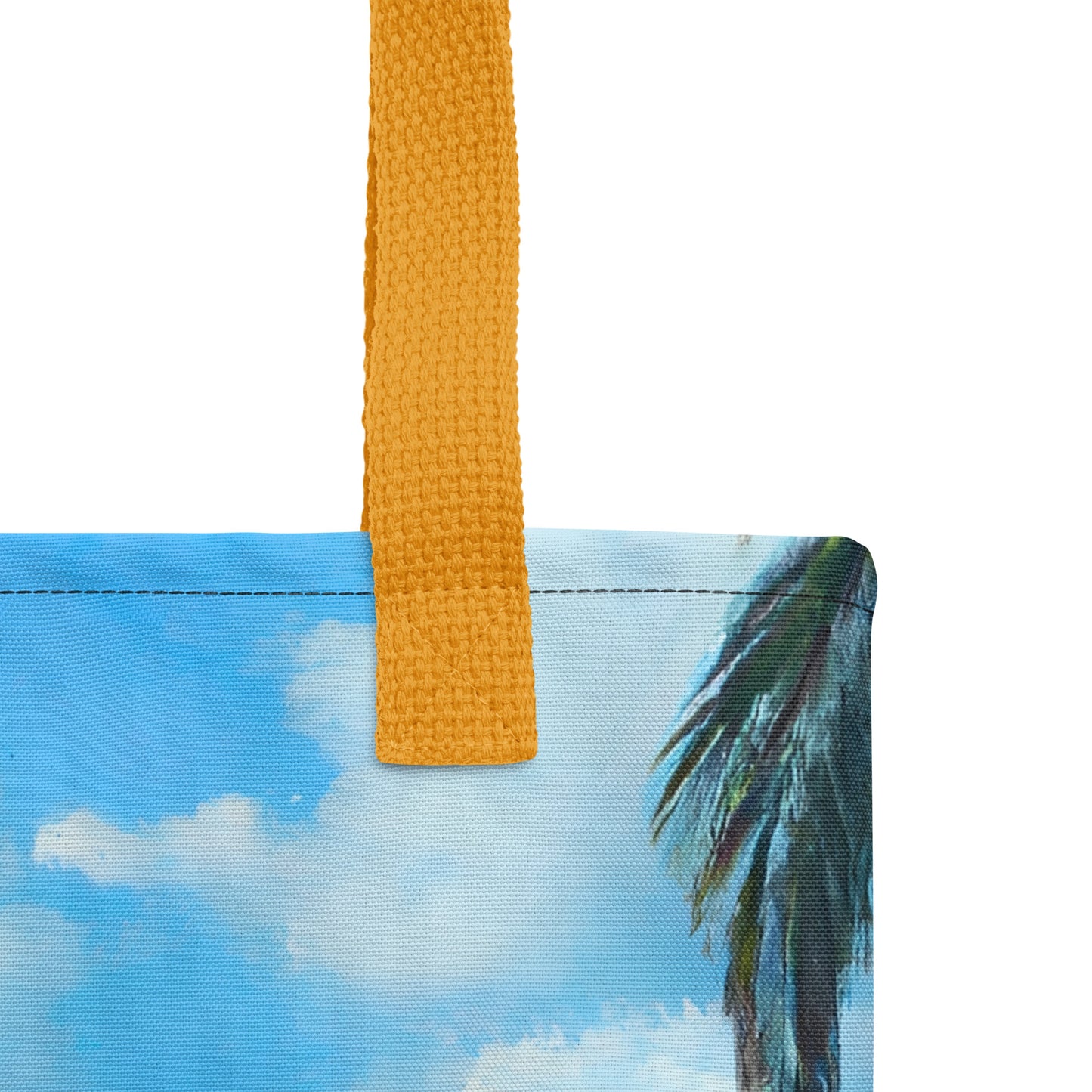 Tote Bag - Tropical Beach With Palm Trees