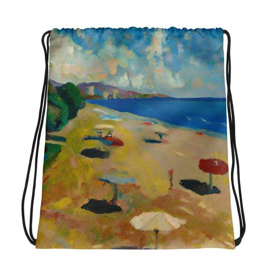 Drawstring Bag - Vintage Seaside #1