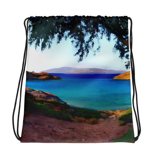 Drawstring Bag - Aegean Coastal #1