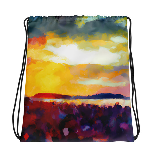 Drawstring Bag - Balearic Beach Party Sunrise