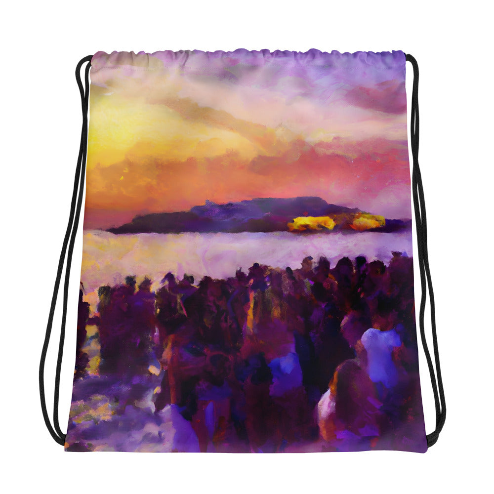 Drawstring Bag - Balearic Beach Party Purple