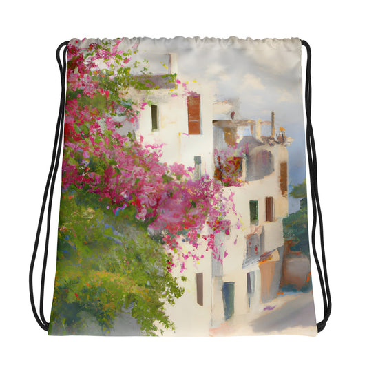 Drawstring Bag - Balearic Bougainvillea #1