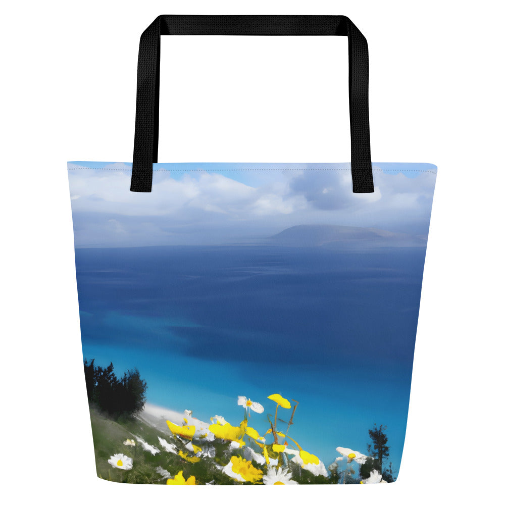 Extra Large Tote Bag With Pocket - Reverie of Napoli