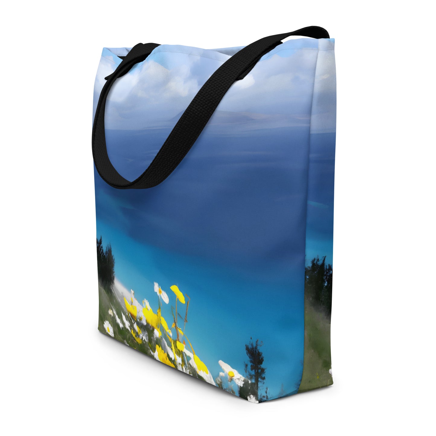 Extra Large Tote Bag With Pocket - Reverie of Napoli