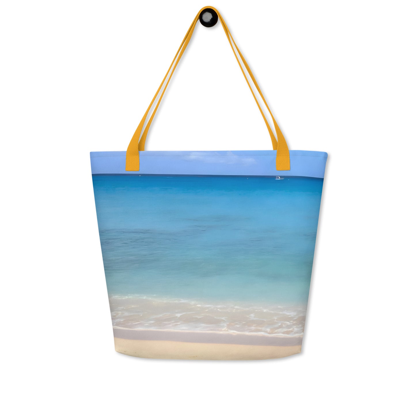 Extra Large Tote Bag With Pocket - Caribbean Sea