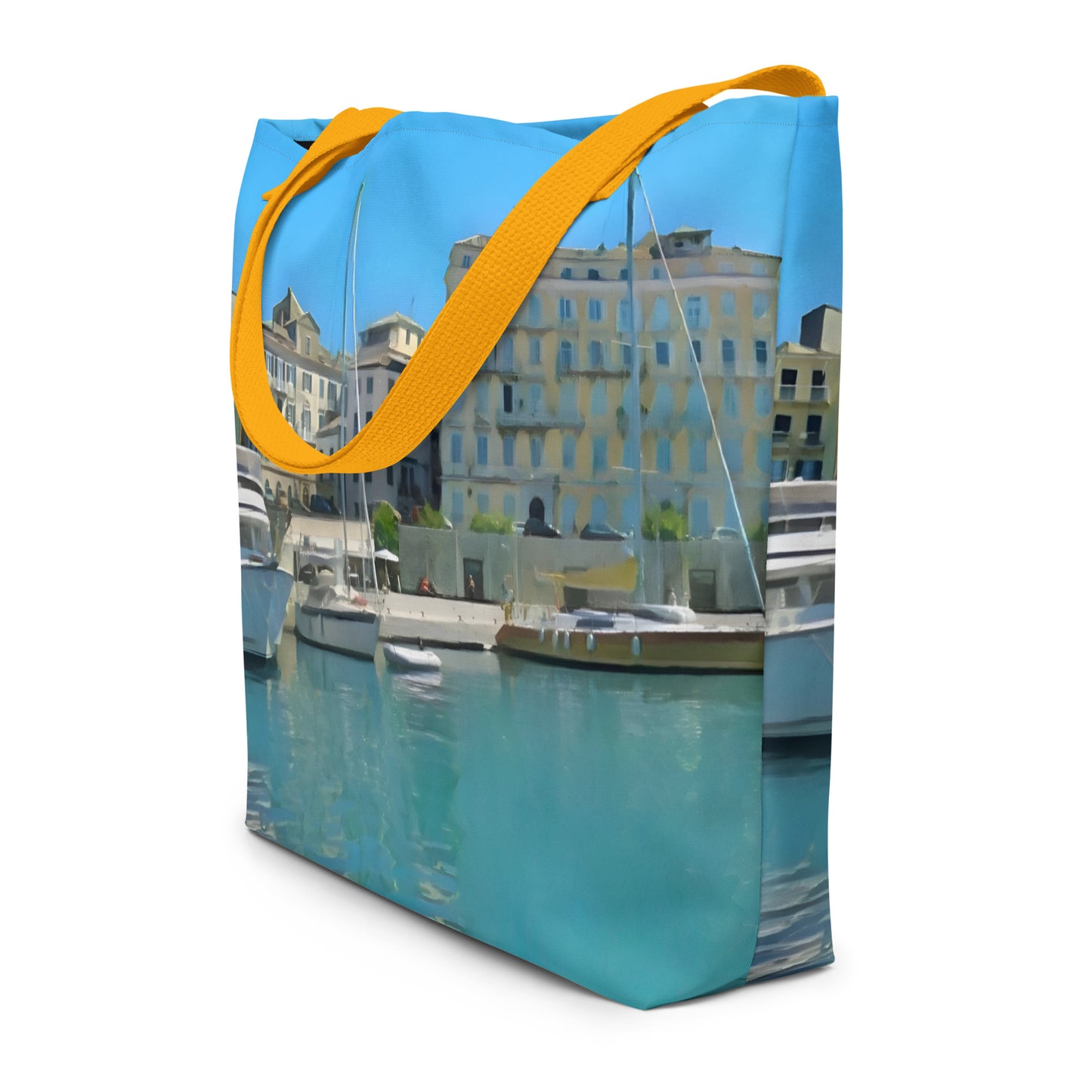 Extra Large Tote Bag With Pocket - Old Town From The Harbour, Corfu, Greece