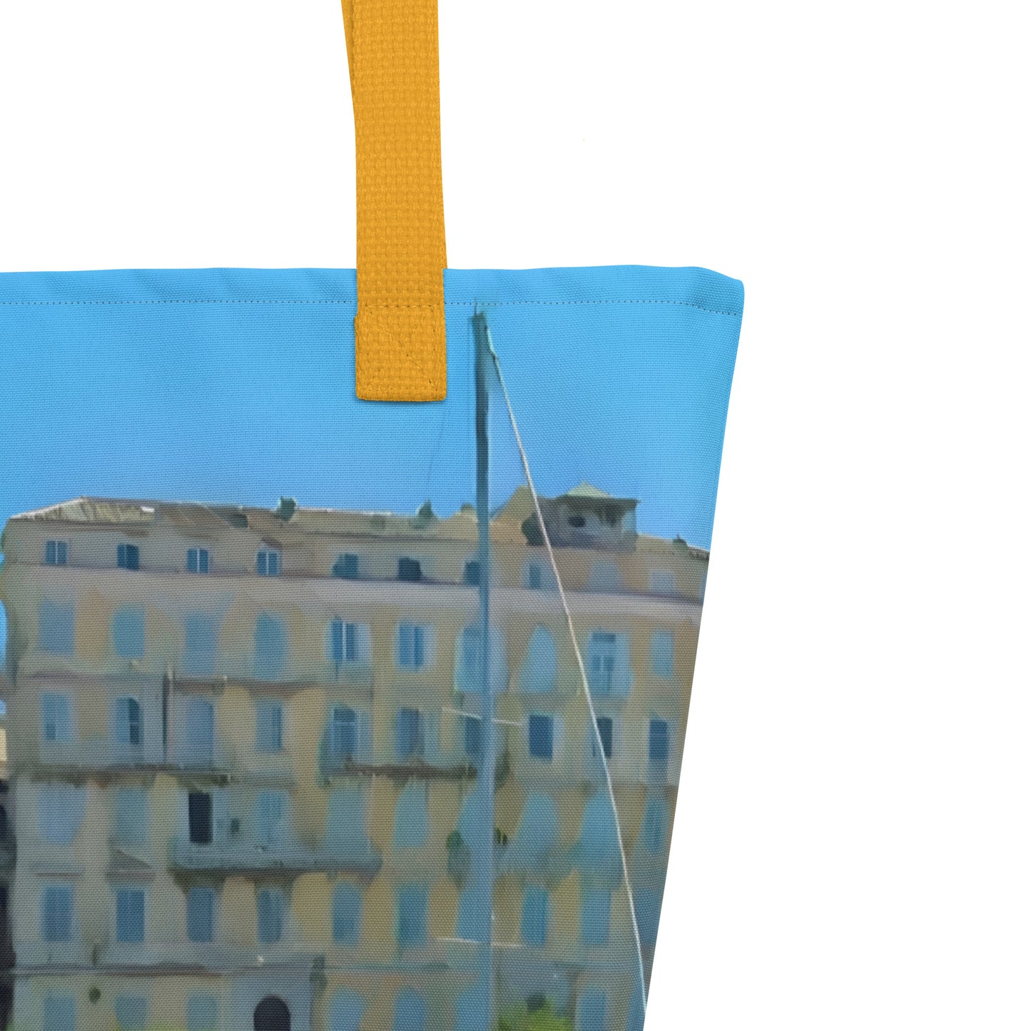 Extra Large Tote Bag With Pocket - Old Town From The Harbour, Corfu, Greece