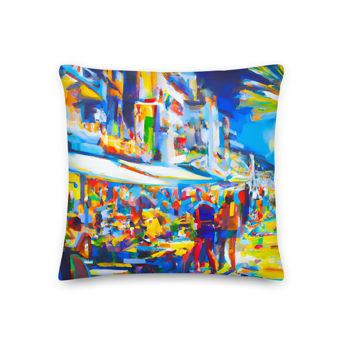 Premium Cushion - Holiday Coastal Bars Multi 1