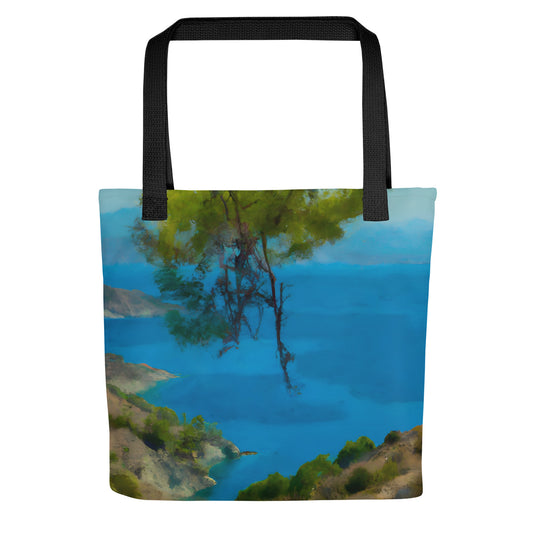 Tote Bag - Clifftop Seascape Greece #1