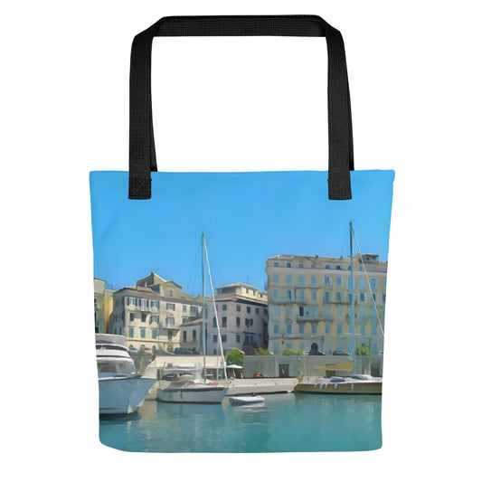 Tote Bag - Old Town From The Harbour, Corfu, Greece