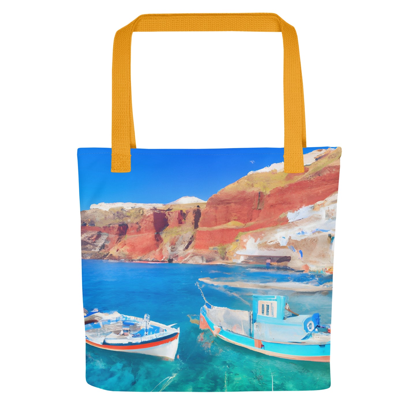 Tote Bag - Santorini Boats #1