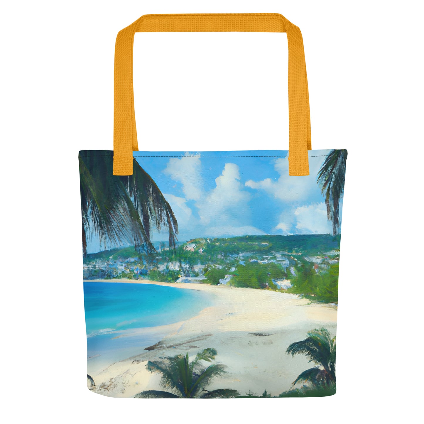 Tote Bag - Tropical Beach With Palm Trees